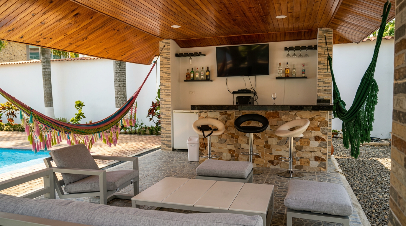Bar junto a la piscina